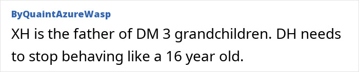 Text excerpt discussing family dynamics and behavior involving funeral, mother, partner, and ex-husband relationships. Text excerpt discussing family dynamics and behavior involving funeral, mother, partner, and ex-husband relationships.