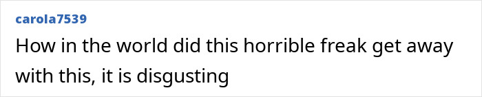 Comment expressing shock and disgust about a missing brother case involving years locked in a basement. Comment expressing shock and disgust about a missing brother case involving years locked in a basement.