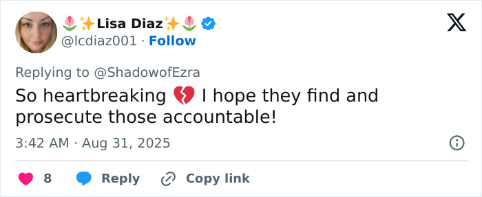 Screenshot of a tweet expressing heartbreak over the urgent investigation into human remains discovered in Las Vegas desert. Screenshot of a tweet expressing heartbreak over the urgent investigation into human remains discovered in Las Vegas desert.
