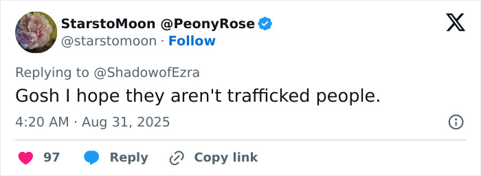 Tweet from user StarstoMoon expressing concern about trafficked people amid urgent investigation of human remains in Las Vegas desert. Tweet from user StarstoMoon expressing concern about trafficked people amid urgent investigation of human remains in Las Vegas desert.