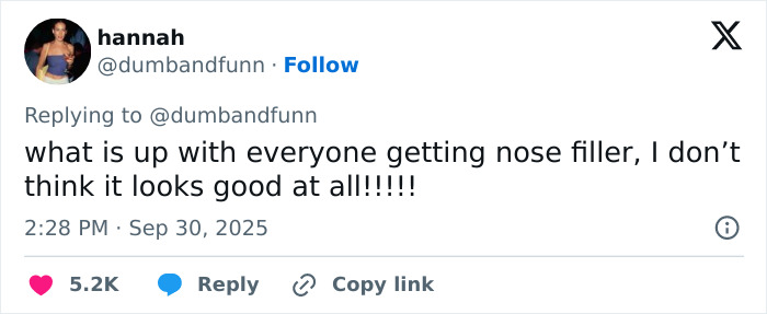 Twitter user commenting on the widespread plastic surgery speculation about Emma Stone's Louis Vuitton photos. Twitter user commenting on the widespread plastic surgery speculation about Emma Stone's Louis Vuitton photos.