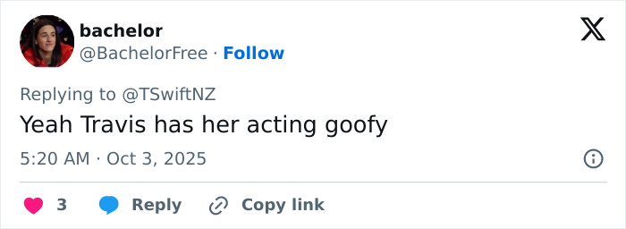 Screenshot of a tweet discussing Travis Kelce's manhood in a new song, highlighting fan reactions to the raunchy track. Screenshot of a tweet discussing Travis Kelce's manhood in a new song, highlighting fan reactions to the raunchy track.