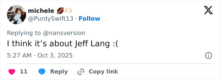 Tweet by Taylor Swift fan Michele speculating about the friend behind Ruin The Friendship, sparking fan reactions. Tweet by Taylor Swift fan Michele speculating about the friend behind Ruin The Friendship, sparking fan reactions.