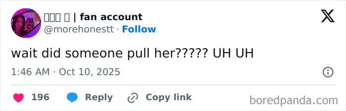 Screenshot of a tweet expressing shock after a man tries to snatch Billie Eilish at Miami concert, sparking fan outrage. Screenshot of a tweet expressing shock after a man tries to snatch Billie Eilish at Miami concert, sparking fan outrage.