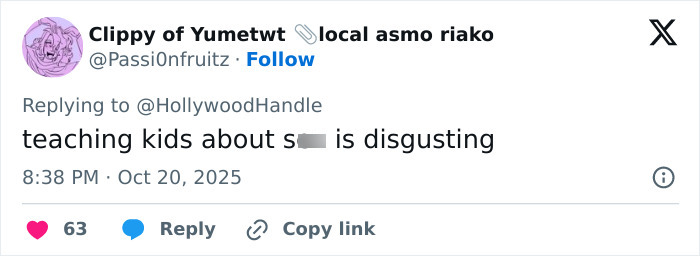 Tweet criticizing new Disney film, calling its heterosexual breeding propaganda disgusting and inappropriate for teaching kids. Tweet criticizing new Disney film, calling its heterosexual breeding propaganda disgusting and inappropriate for teaching kids.