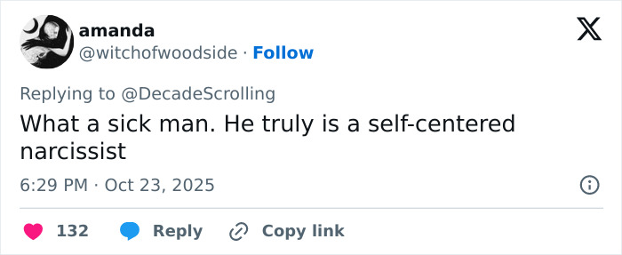 User tweet calling David Harbour a sick man and self-centered narcissist amid viral interaction controversy. User tweet calling David Harbour a sick man and self-centered narcissist amid viral interaction controversy.