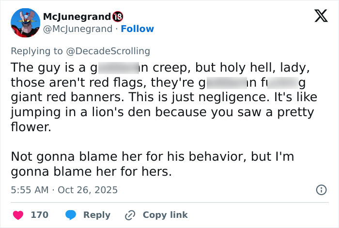 Tweet screenshot showing a viral comment on David Harbour's atrocious interaction with a woman half his age causing upset online. Tweet screenshot showing a viral comment on David Harbour's atrocious interaction with a woman half his age causing upset online.