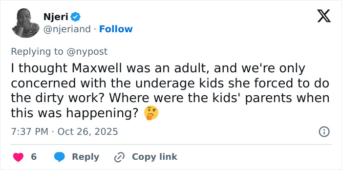 Screenshot of a Twitter reply discussing underage victims in Virginia Giuffre's Epstein memoir allegations against George Clooney.