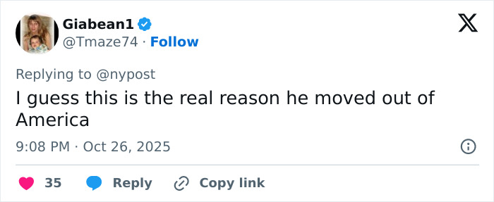 Screenshot of a tweet responding to George Clooney breaking silence over grotesque allegation in Virginia Giuffre's Epstein memoir.