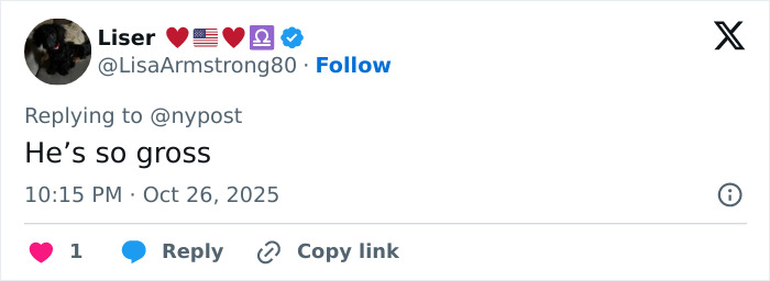 Image showing a social media reply to George Clooney breaking silence over grotesque allegation in Virginia Giuffre Epstein memoir.