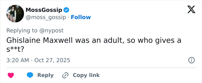 Screenshot of a social media post discussing George Clooney’s response to the grotesque allegation in Virginia Giuffre’s Epstein memoir.