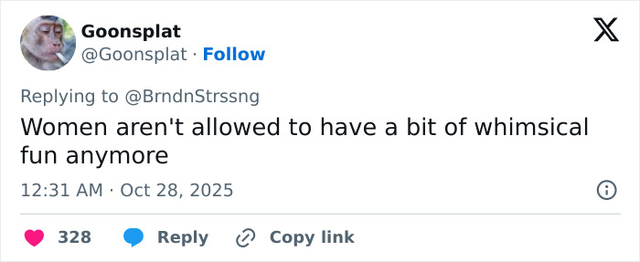 Screenshot of a tweet criticizing an unhinged woman caught attacking neighbor's Halloween witches in viral footage.
