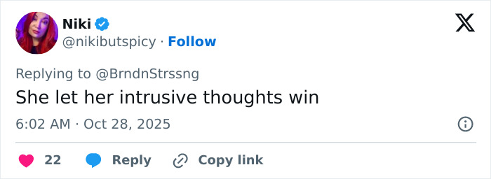Woman reacts emotionally in tweet about unhinged behavior linked to attacking neighbor's Halloween witches footage.