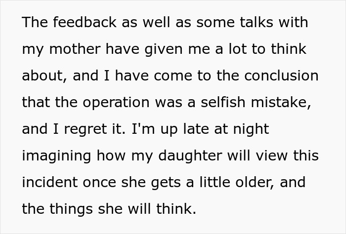 Text about a single mom regretting spending thousands on plastic surgery and expecting support but facing reality. Text about a single mom regretting spending thousands on plastic surgery and expecting support but facing reality.