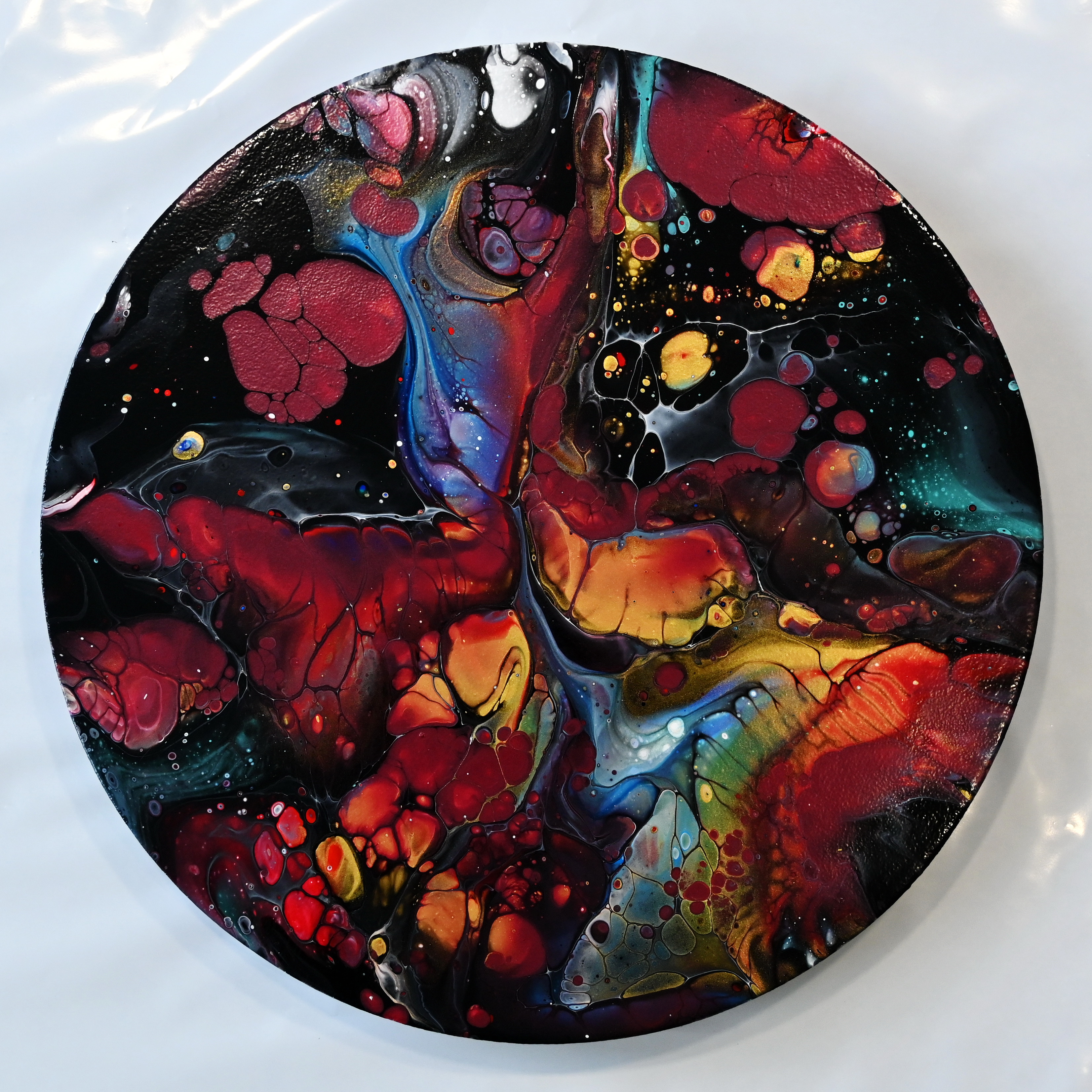 Chaotic Galaxy ~ Mysterious, Shimmering And Beautifully Weird Acrylic Pour Painting