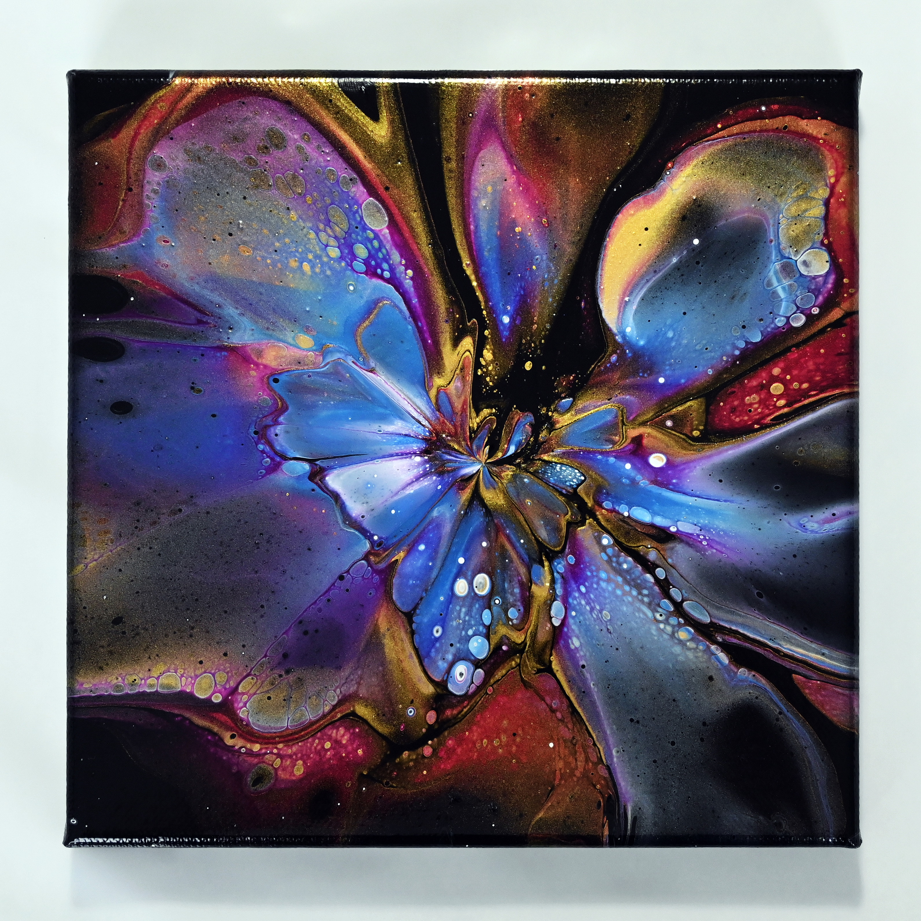 Can One Blow Really Create A Flower? 💨😲🌸 Stunning Acrylic Pour Painting