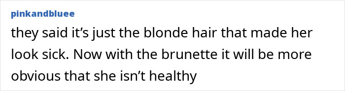 Screenshot of a social media comment criticizing Ariana Grande's dramatic new look, reflecting fan backlash over her appearance. Screenshot of a social media comment criticizing Ariana Grande's dramatic new look, reflecting fan backlash over her appearance.