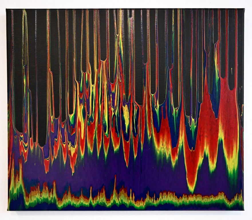 The Art Of Letting Go 🌈 Gravity Flow Acrylic Pour Painting