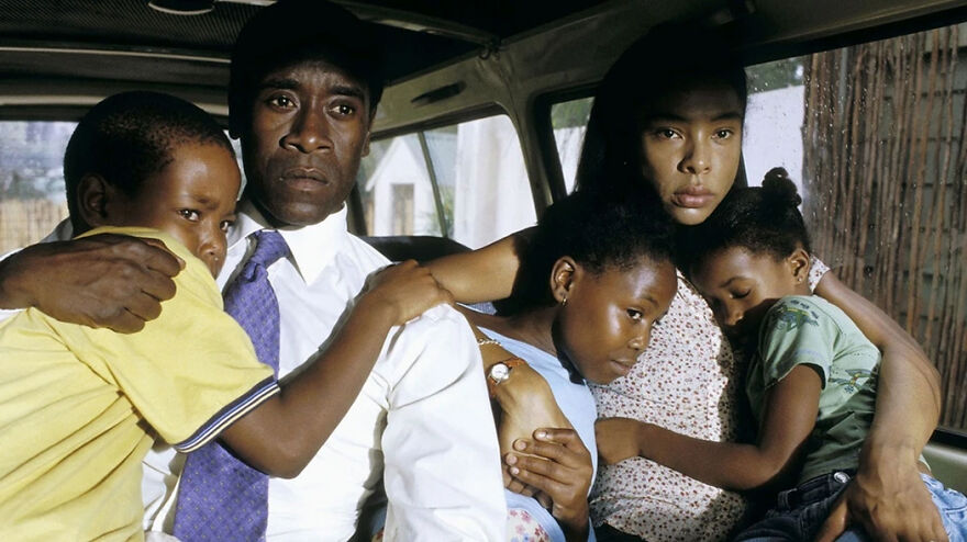 A family in a tense moment inside a vehicle, illustrating powerful scenes from movies based on true stories.