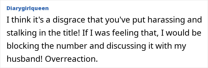 Screenshot of an online comment discussing a daughter-in-law freaked out by nonstop mystery calls from her own mother-in-law. Screenshot of an online comment discussing a daughter-in-law freaked out by nonstop mystery calls from her own mother-in-law.