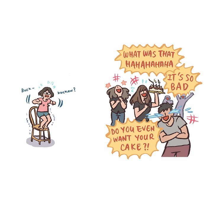 Malaysian artist comic shows life moments with tall geeky husband, capturing relatable everyday couple scenarios in a humorous style.