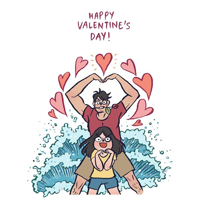 Malaysian artist cartoon showing a woman shyly kicking a pebble and two women chatting about conversation struggles.