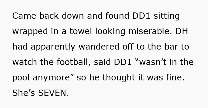 Tired mom finds let down and useless dad ignoring child wrapped in towel after pool incident at home. Tired mom finds let down and useless dad ignoring child wrapped in towel after pool incident at home.