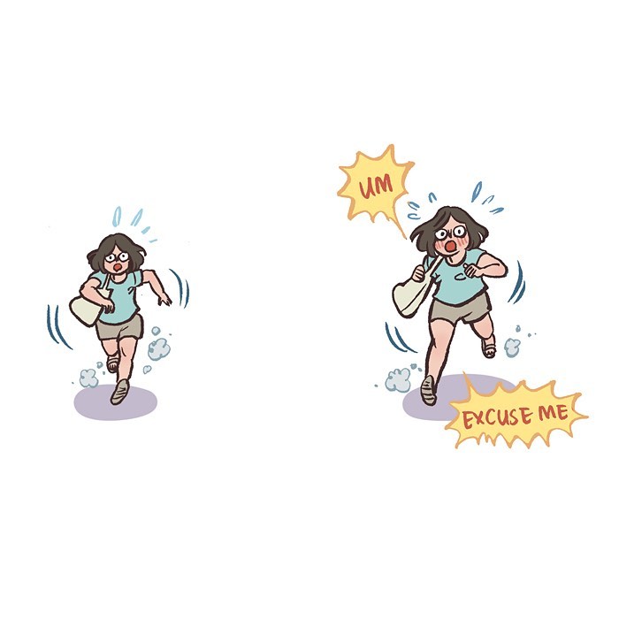 Malaysian artist’s comic shows her life with tall geeky husband holding hands, capturing relatable everyday moments.