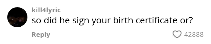 Social media comment asking if someone signed a birth certificate, highlighting viral reactions to record-breaking baby delivery.