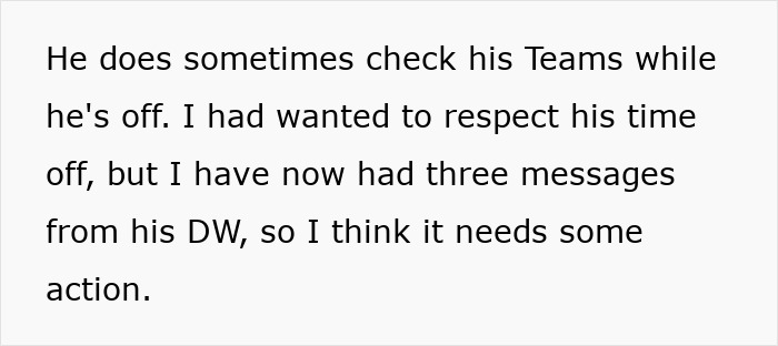 Text excerpt discussing messages on Teams from a boss-wife claim affair involving an innocent worker needing action. Text excerpt discussing messages on Teams from a boss-wife claim affair involving an innocent worker needing action.