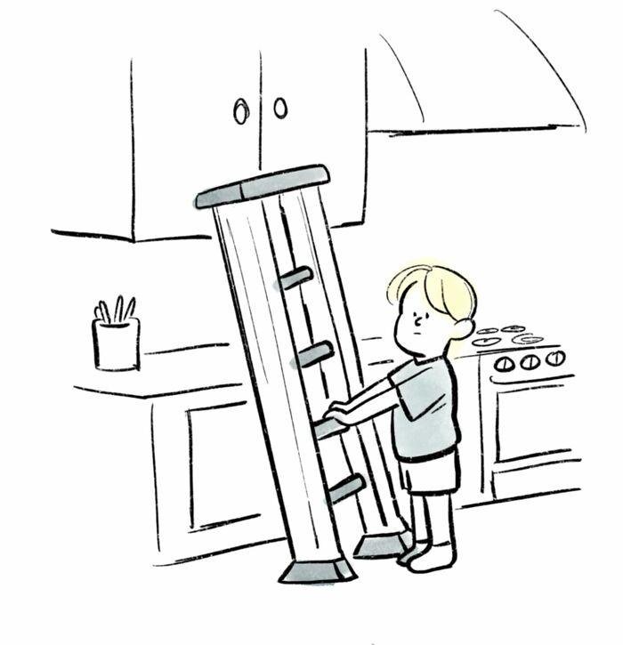 Man with glasses drawing comics at a table, with screeching sound effect above, relatable comics by New Yorker cartoonist.