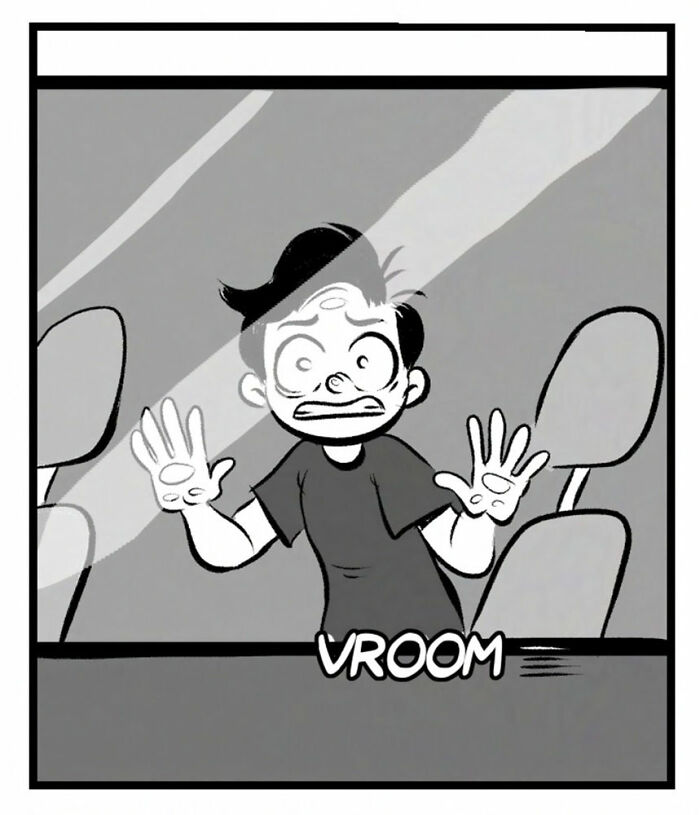 Black and white Port Sherry comic panels showing a dog whining and crying behind bars, blending everyday moments with absurd twists.