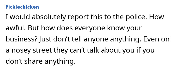 Comment discussing reporting a neighbor for fraud after going for a walk during medical leave on a neighborhood forum.