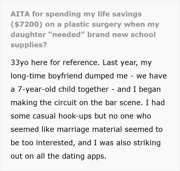 Alt text: Single mom expects support after spending thousands on plastic surgery but faces a harsh reality check in her personal life. Alt text: Single mom expects support after spending thousands on plastic surgery but faces a harsh reality check in her personal life.