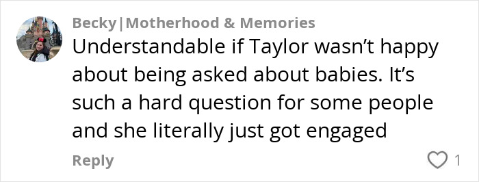 User comment about Taylor Swift’s reaction to a sensitive question, related to Graham Norton and Jodie Turner-Smith’s interaction. User comment about Taylor Swift’s reaction to a sensitive question, related to Graham Norton and Jodie Turner-Smith’s interaction.