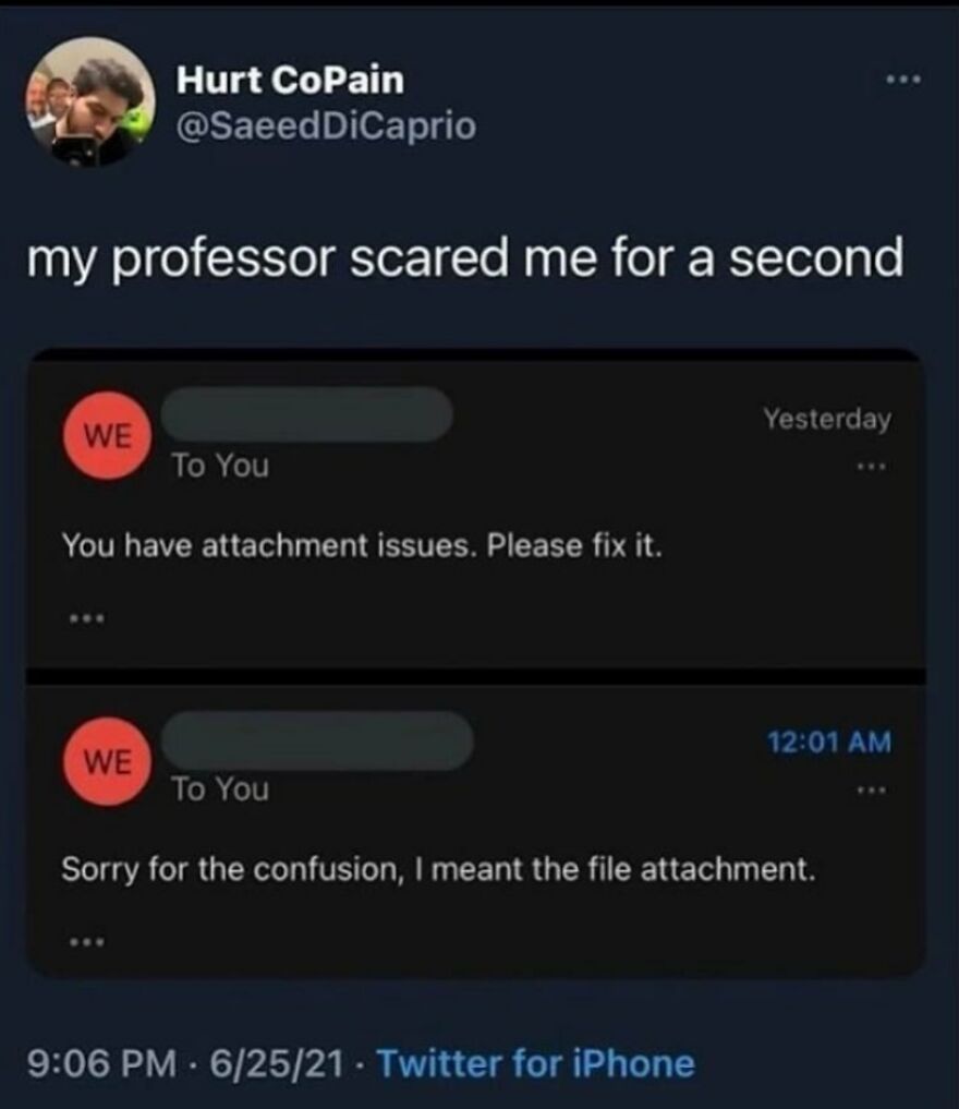 Screenshot of a Twitter post showing a humorous email mix-up, fitting the theme of people knowing what they were doing.