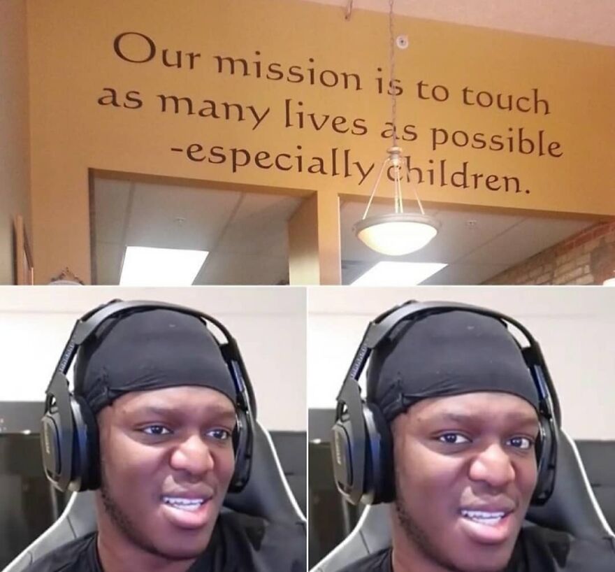 Man wearing headphones reacting to a mission statement about touching lives, fitting with knowing exactly what they were doing theme.