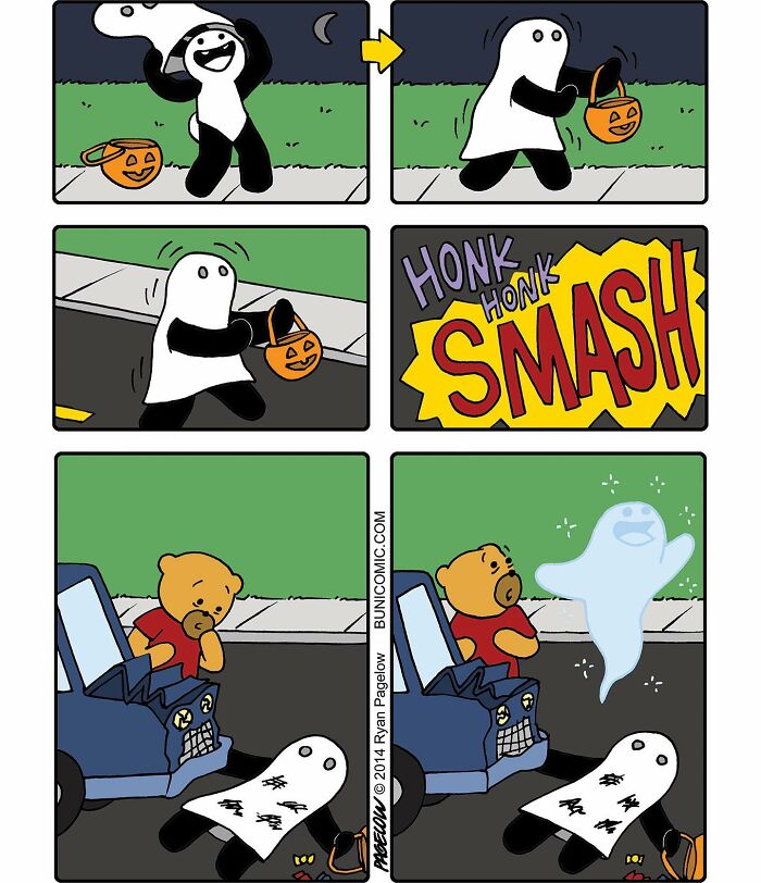 Ryan Pagelow’s Funniest Halloween Comics That Mix Creepy, Cute, And Clever Humor