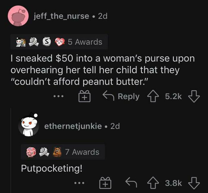 Reddit user spreads faith in humanity restored by secretly giving $50 to a woman in need after overhearing her.