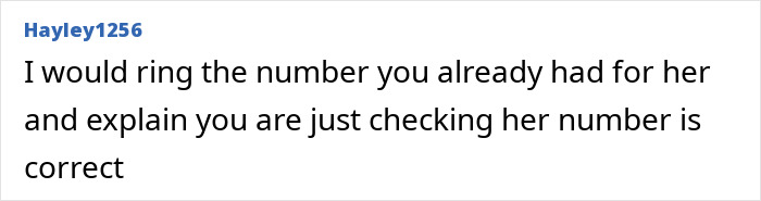 Comment text on screen about checking a mystery phone number causing a daughter-in-law to be upset with her mother-in-law. Comment text on screen about checking a mystery phone number causing a daughter-in-law to be upset with her mother-in-law.