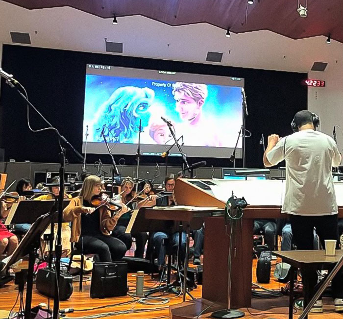 Orchestra recording new Disney film soundtrack amid backlash over heterosexual breeding propaganda online debate. Orchestra recording new Disney film soundtrack amid backlash over heterosexual breeding propaganda online debate.