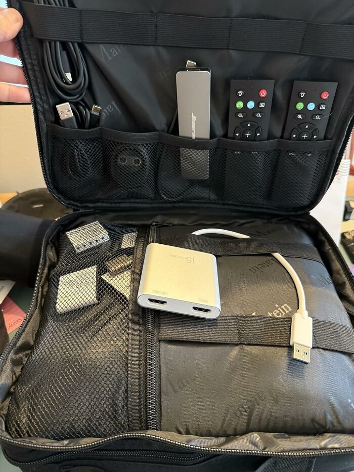  Prevent Your Cables From Forming A Horrifying Rat King In Your Backpack With This Travel Cable Organizer Bag 