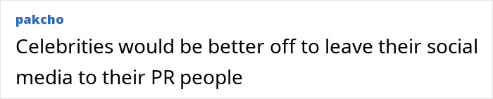 Text comment on social media criticizing celebrity behavior amid backlash over triggering post and expert condemnation. Text comment on social media criticizing celebrity behavior amid backlash over triggering post and expert condemnation.