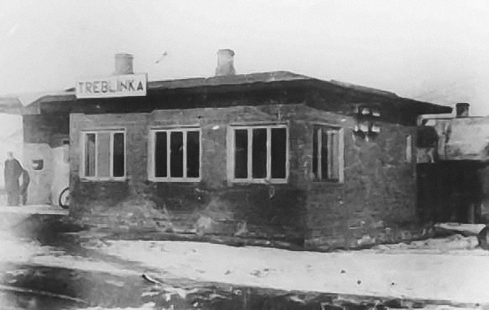 Black and white photo of the Treblinka camp building related to Holocaust survivor Ruth Posner and her husband. Black and white photo of the Treblinka camp building related to Holocaust survivor Ruth Posner and her husband.