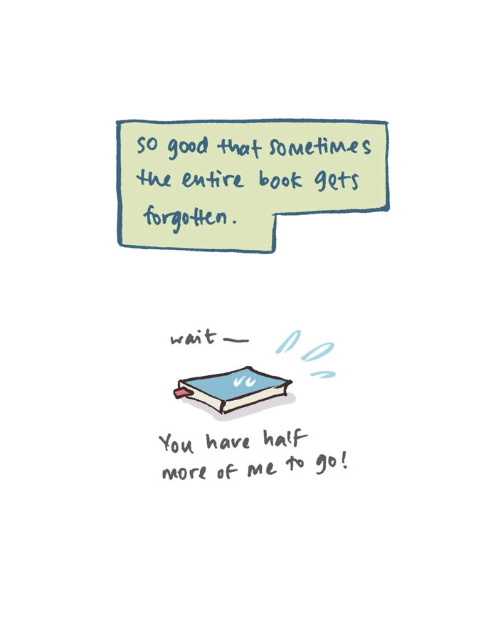 Malaysian artist's relatable drawing of life with her tall, geeky husband in casual, cozy reading moments together.