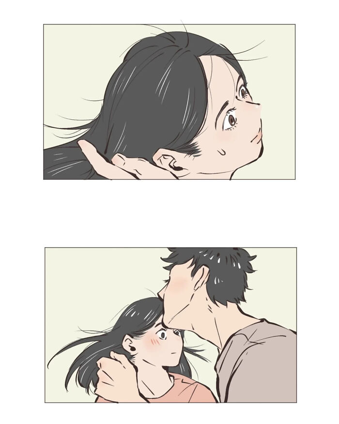 Illustration by Malaysian artist showing a close-up of hands and a woman's face in a relatable comic style.