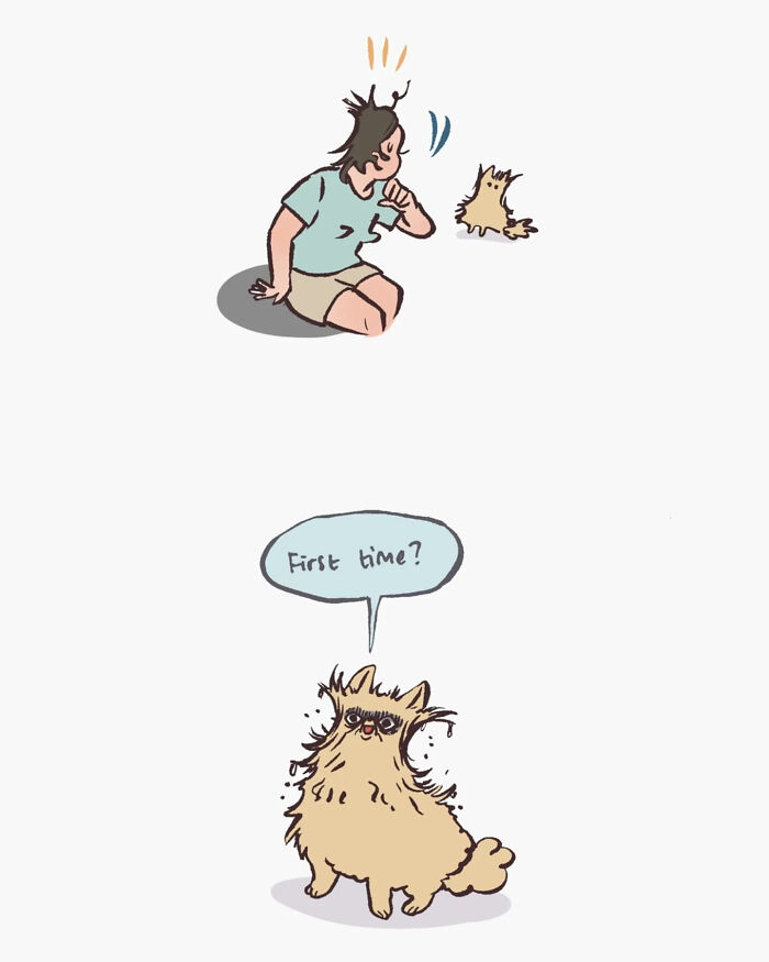 Illustration by Malaysian artist showing a close-up of hands and a woman's face in a relatable comic style.