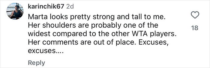 Comment on a tennis star’s physique and controversial testosterone remark, sparking a rival’s response with hot bikini photos. Comment on a tennis star’s physique and controversial testosterone remark, sparking a rival’s response with hot bikini photos.