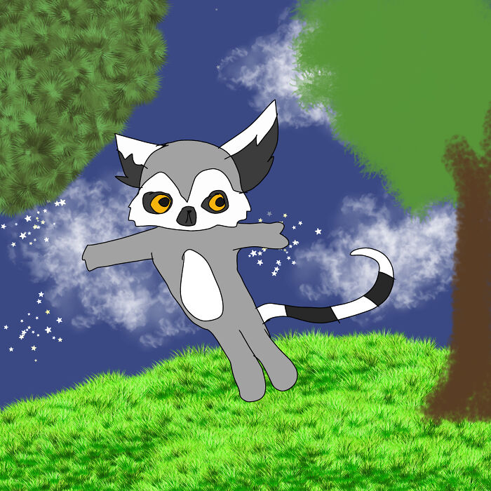 That Is A Ring Tailed Lemur Levitating