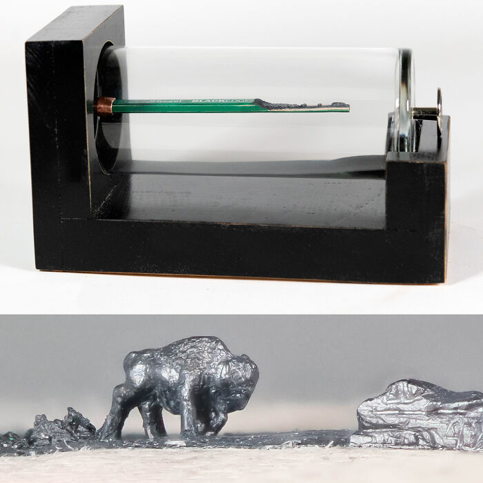 50 Tiny Bison, One Pencil: Here's My Most Ambitious Micro-Carving Yet